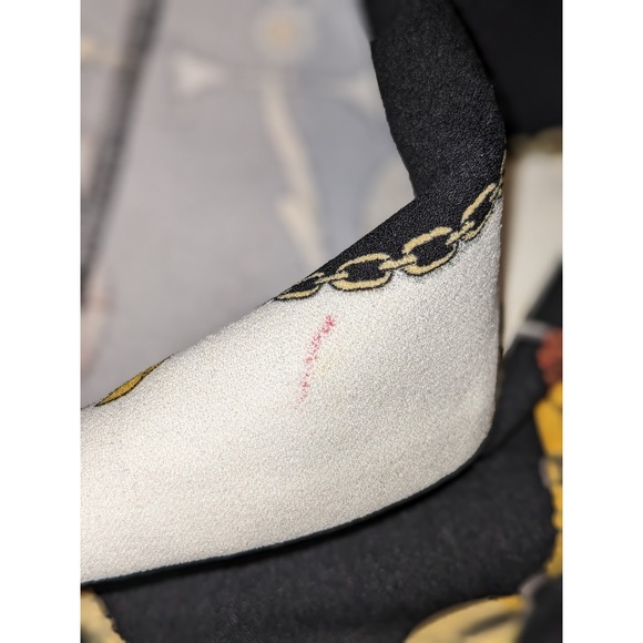 Ivory Love Blazer Chain Print Gold Accents‎ Career Jacket Size M - Picture 5 of 10